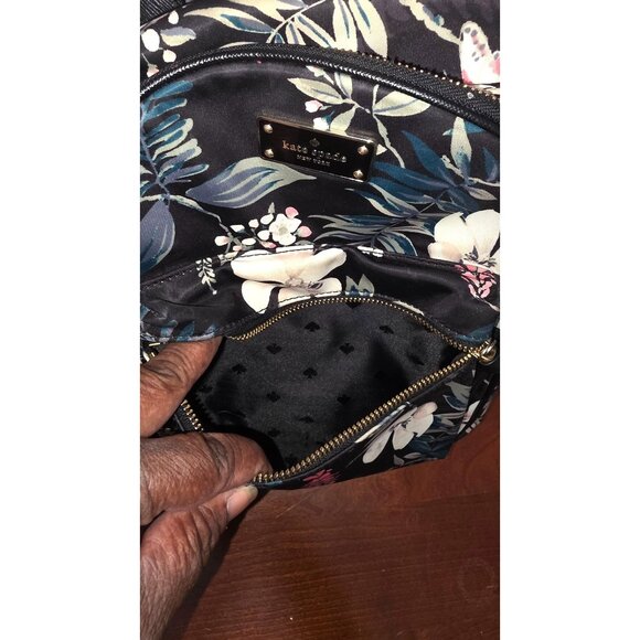 Kate Spade New York Floral Print Mini Backpack Adjustable Straps & Multiple Comp - Picture 6 of 10